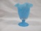 Fenton ruffled sky blue DAncing Lady vase