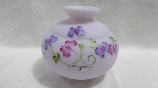 Fenton lavendar decorated vase