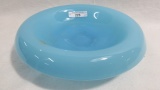 Fenton pekin blue rolled bowl