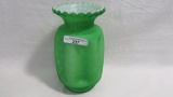 Fenton satin cased pinched vase