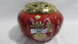 Fenton Potpouri decorated jar