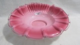 Fenton cased peach crest shell bowl
