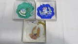 Set of 3 Fenton ornaments