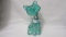 Fenton Irid Green Happy Cat