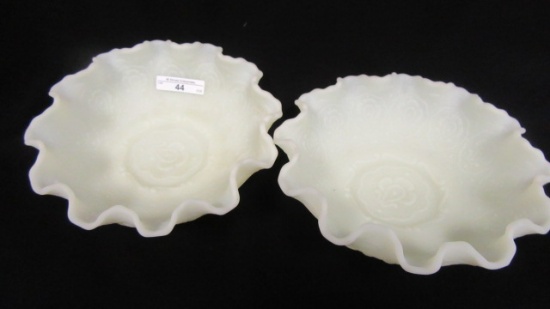 2 Fenton Custard Persian Medallion Bowls