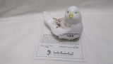 Fenton HP Songbird in MIlk Glass - Farley Nancy Fenton 2006