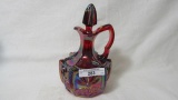 Fenton Red Iridized Cactus Cruet