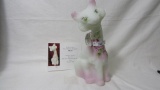 Fenton Milk Satin HP Alley Cat 