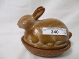 Fenton Chocolate Bunny on Nest