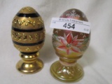 2 Fenton Eggs on Font - HP w/ Gold  - SAMPLE  of 2500 by Martha Reynolds