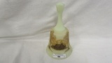 Fenton HP Burmese Bell w/ Log Cabin - Thornton