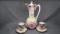 RS Prussia Ripple Mold Chocolate pot and 2 c/s tall set. Not sure lid is co