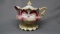 UM RSP syrup pitcher , saw tooth mold red floral