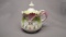 UM RSP floral mustard pot w/spoon