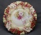 UM RSP10 cake plate w/ folded poppy mold red trim