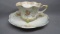 RS Prussia footed coffee cup w/cherubs & roses
