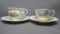 2 UM RSP floral coffee cup with saucers