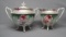 RS Prussia footed floral creamer/sugar set