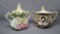 2 RS Prussia sugar bowls, floral