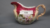 Early Years Creamer w/ red trim and HP florals