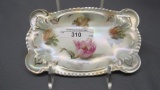 RS Prussia satin floral pin tray