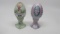 2 decorated Fenton eggs as shown