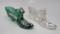 2 decorated Fenton shoes