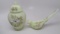 Fenton decorated  temple jar and happiness bird