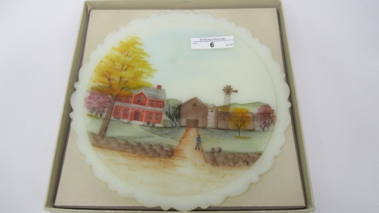Fenton hand painted plate