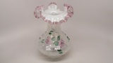 Fenton lattice opal decorated vase 7