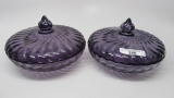 2 Fenton covered boxes