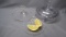 Imperial Candlewick Crystal #121 3 part Candy Box Tri stem Handle Lemon Tra