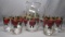 Imperial Candlewick Crystal 7 pc 80oz Water Set #424   HP Western Apple