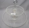 Imperial Candlewick Crystal 2 Tiered Tidbit - Flat Plates