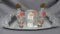 Imperial 4pc Painted Flowers Dresser Set