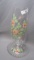 Imperial Candlewick Crystal #79 Huirricane Lamp w/HP FLowers