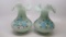 Fenton HP Blue Custard Vases - 2
