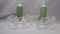 Imperial Candlewick Crystal 40C Crimped Candleholder Pair