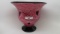Fenton DLF Red Hanging Hearts Footed Bowl Dave Fetty '02