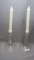 Imperial Candlewick Crystal Pair 3 Beaded Candle holders w/ Wheel Cut Corn
