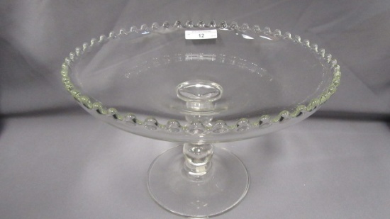 Imperial Candlewick Crystal 10" 3 Bead  Fruit Bowl #103F