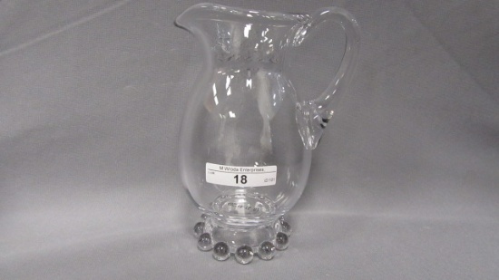 Imperial Candlewick Crystal 16 OZ Beaded Base Pitcher #19