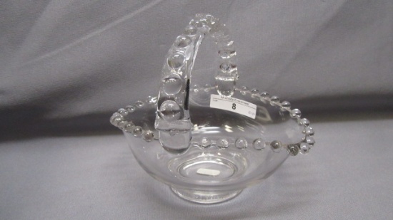 Imperial Candlewick Crystal Beaded Handled Basket #273