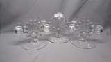 Imperial Candlewick Crystal Pair #100 Candleholders Cut - 1- #147 Candlehol