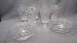 Imperial Cape Cod Crystal 6-1 Beaded Juice Glasses  - 2 Baked Apples