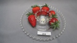 Imperial Candlewick Strawberry Set with Sugar Dip