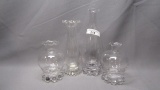 Imperial Candlewick Crystal 4 Small Vases #107-168-25