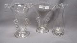 Imperial Candlewick Crystal 2 Vases 287- 128