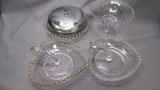 Imperial Candlewick Crystal 4 pcs - Candy w/Faverware cover, Tidbits , and