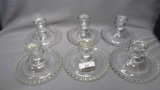 Imperial Candlewick Crystal 6 Candleholders